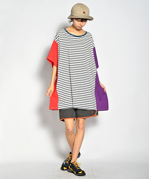 ALDIES(アールディーズ)の「Arrange Wide T / アレンジワイドT(Tシャツ/カットソー・メンズ・グリーン/ホワイト/ネイビー/ブラック/イエロー・FREE)」の2枚目の写真