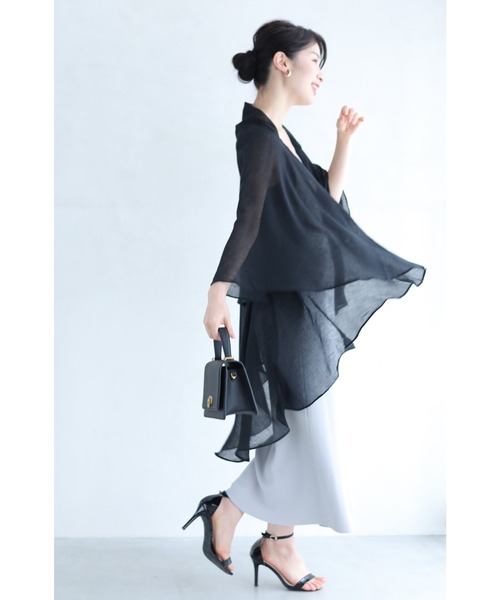 自然素材　手織り手染め　うさとの服　ストール　ジレ　カーディガン 暑くない、着てない感覚 超涼しい 3wayジレカーディガン ストール