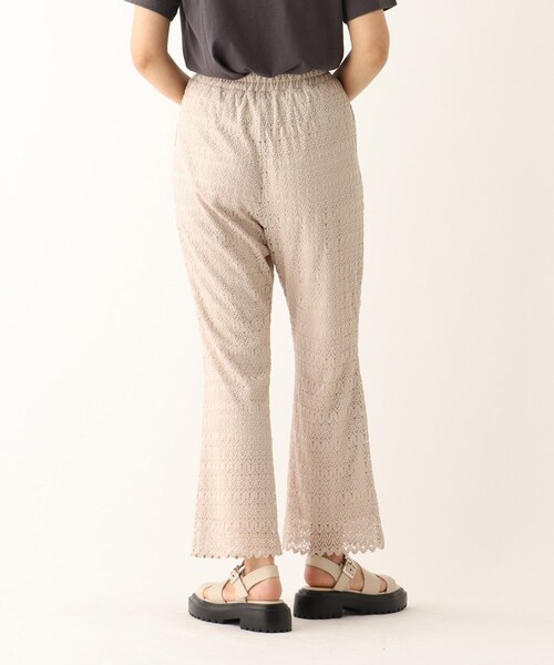 OPAQUE.CLIP（オペークドットクリップ）の「◆【C】透かし編みイージーニットパンツ（その他パンツ・レディース・ライトブルー/オフホワイト・38/36）」の5枚目の写真