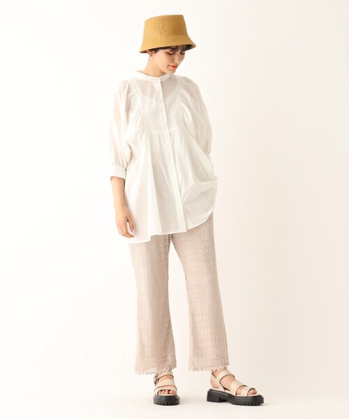 OPAQUE.CLIP（オペークドットクリップ）の「◆【C】透かし編みイージーニットパンツ（その他パンツ・レディース・ライトブルー/オフホワイト・38/36）」の13枚目の写真