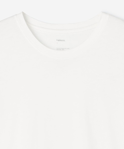 takes.（テイクス）の「takes. | TAKEFU 半袖Tシャツ WOMEN（Tシャツ/カットソー・レディース・ホワイト/ブラック・0/1）」の7枚目の写真
