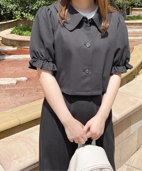 apres jour（アプレジュール）の「【セットアップ可能】ショートジャケット【ZOZOTOWN限定アイテム】（テーラードジャケット・レディース・ブラウン系その他/アイボリー/ブラック・フリー/X-LARGE）」の6枚目の写真