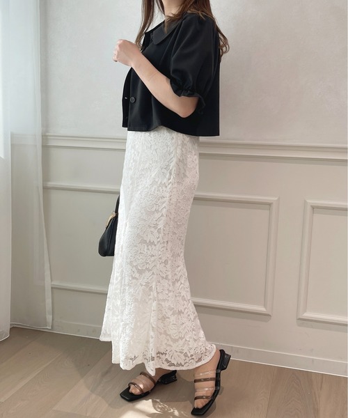 apres jour（アプレジュール）の「【セットアップ可能】ショートジャケット【ZOZOTOWN限定アイテム】（テーラードジャケット・レディース・ブラウン系その他/アイボリー/ブラック・フリー/X-LARGE）」の7枚目の写真