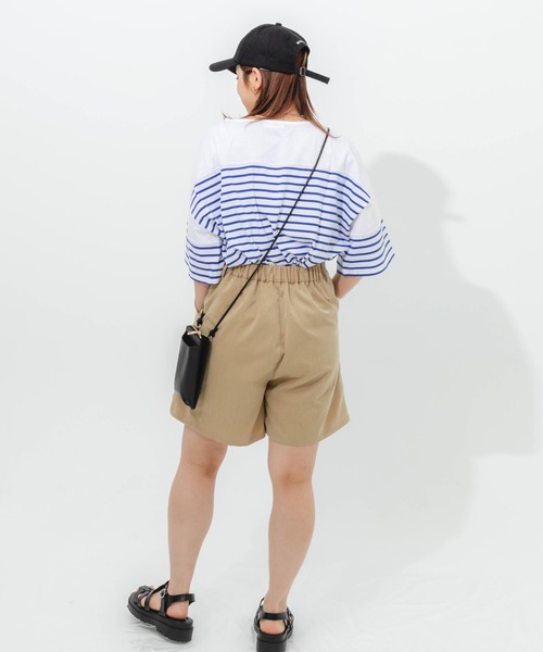 nemne store(ネンネストア)の「パネルボーダーTシャツ(Tシャツ/カットソー・レディース・ピンク/オレンジ/ブルー/グリーン・フリー)」の10枚目の写真