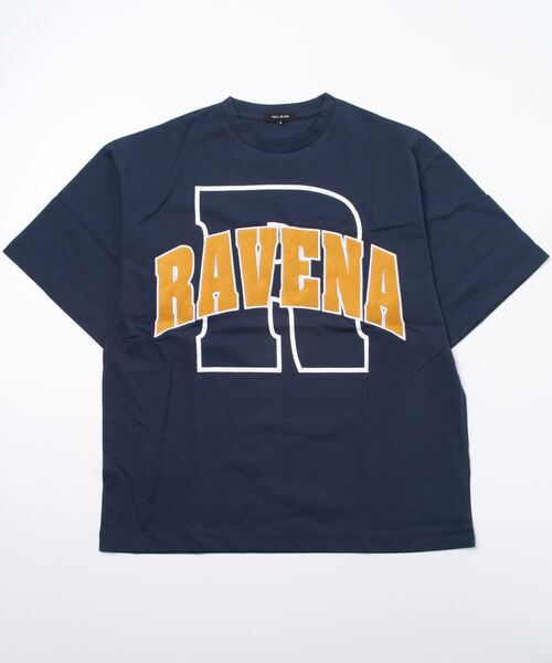 BEATJIVE(ビートジャイブ)の「カレッジロゴ Tシャツ ビッグシルエット RAVENA 半袖 メンズ(Tシャツ/カットソー・メンズ・オフホワイト/グレー/ネイビー・LARGE/MEDIUM)」の3枚目の写真
