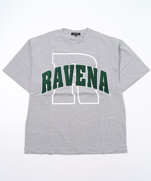 BEATJIVE(ビートジャイブ)の「カレッジロゴ Tシャツ ビッグシルエット RAVENA 半袖 メンズ(Tシャツ/カットソー・メンズ・オフホワイト/グレー/ネイビー・LARGE/MEDIUM)」の1枚目の写真