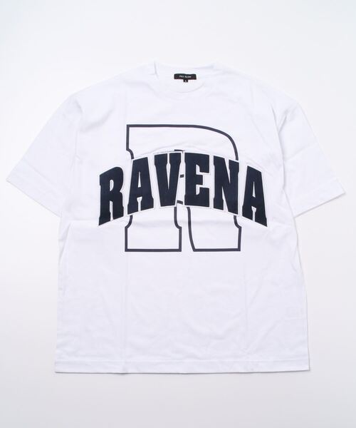 BEATJIVE(ビートジャイブ)の「カレッジロゴ Tシャツ ビッグシルエット RAVENA 半袖 メンズ(Tシャツ/カットソー・メンズ・オフホワイト/グレー/ネイビー・LARGE/MEDIUM)」の2枚目の写真