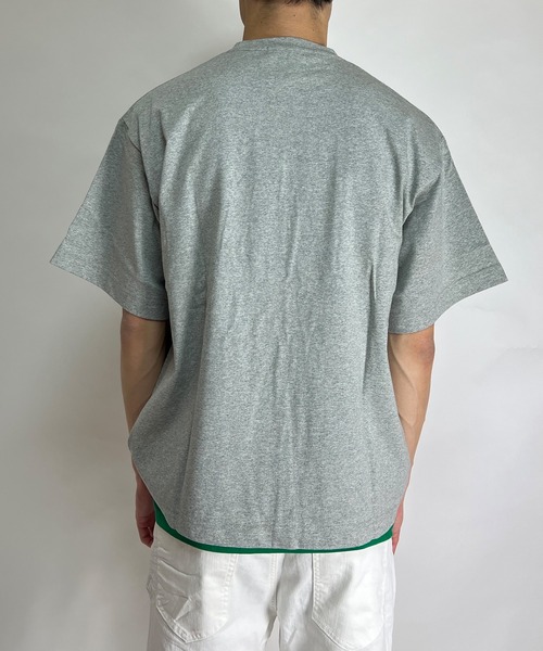 BEATJIVE(ビートジャイブ)の「カレッジロゴ Tシャツ ビッグシルエット RAVENA 半袖 メンズ(Tシャツ/カットソー・メンズ・オフホワイト/グレー/ネイビー・LARGE/MEDIUM)」の9枚目の写真