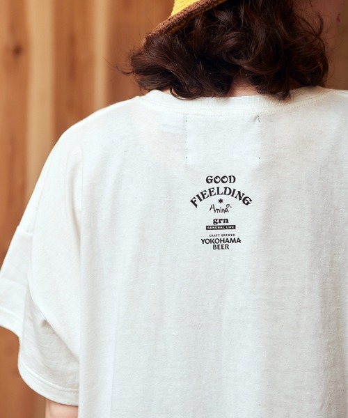 チャイハネ（チャイハネ）の「【チャイハネ】YOKOHAMA BEER×grn×Amina ヨコビTシャツ（Tシャツ/カットソー・レディース・ホワイト/イエロー/チャコール・FREE）」の22枚目の写真