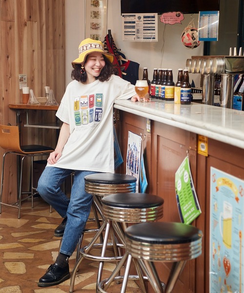 チャイハネ（チャイハネ）の「【チャイハネ】YOKOHAMA BEER×grn×Amina ヨコビTシャツ（Tシャツ/カットソー・レディース・ホワイト/イエロー/チャコール・FREE）」の18枚目の写真