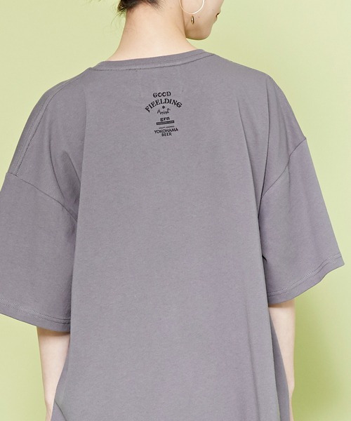 チャイハネ（チャイハネ）の「【チャイハネ】YOKOHAMA BEER×grn×Amina ヨコビTシャツ（Tシャツ/カットソー・レディース・ホワイト/イエロー/チャコール・FREE）」の14枚目の写真