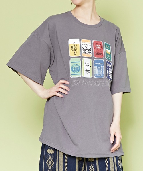 チャイハネ（チャイハネ）の「【チャイハネ】YOKOHAMA BEER×grn×Amina ヨコビTシャツ（Tシャツ/カットソー・レディース・ホワイト/イエロー/チャコール・FREE）」の15枚目の写真