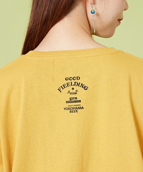 チャイハネ（チャイハネ）の「【チャイハネ】YOKOHAMA BEER×grn×Amina ヨコビTシャツ（Tシャツ/カットソー・レディース・ホワイト/イエロー/チャコール・FREE）」の8枚目の写真