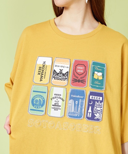 チャイハネ（チャイハネ）の「【チャイハネ】YOKOHAMA BEER×grn×Amina ヨコビTシャツ（Tシャツ/カットソー・レディース・ホワイト/イエロー/チャコール・FREE）」の9枚目の写真