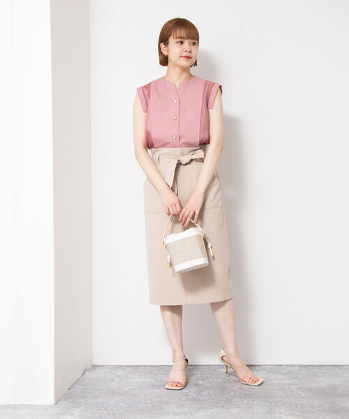 NOLLEY’S(ノーリーズ)の「シアーデザインパールボタンブラウス(シャツ/ブラウス・レディース・ブラウン/ブラック/ピンク・38)」の12枚目の写真
