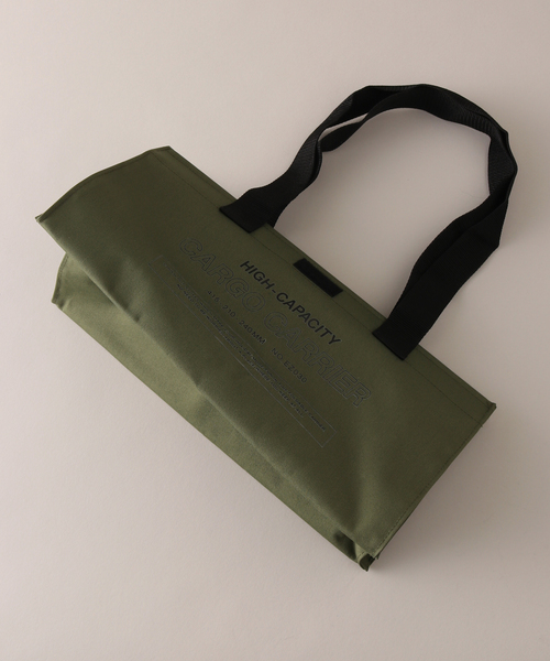 HIGHTIDE(ハイタイド)の「HIGHTIDE/ハイタイド:カーゴバッグS(トートバッグ・メンズ・ブラック/カーキ・FREE)」の2枚目の写真