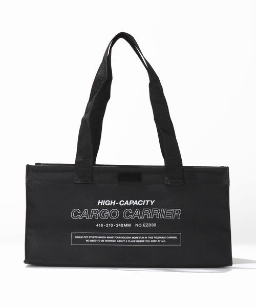 HIGHTIDE(ハイタイド)の「HIGHTIDE/ハイタイド:カーゴバッグS(トートバッグ・メンズ・ブラック/カーキ・FREE)」の3枚目の写真