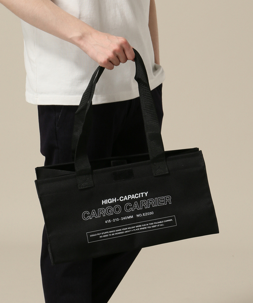 HIGHTIDE(ハイタイド)の「HIGHTIDE/ハイタイド:カーゴバッグS(トートバッグ・メンズ・ブラック/カーキ・FREE)」の12枚目の写真