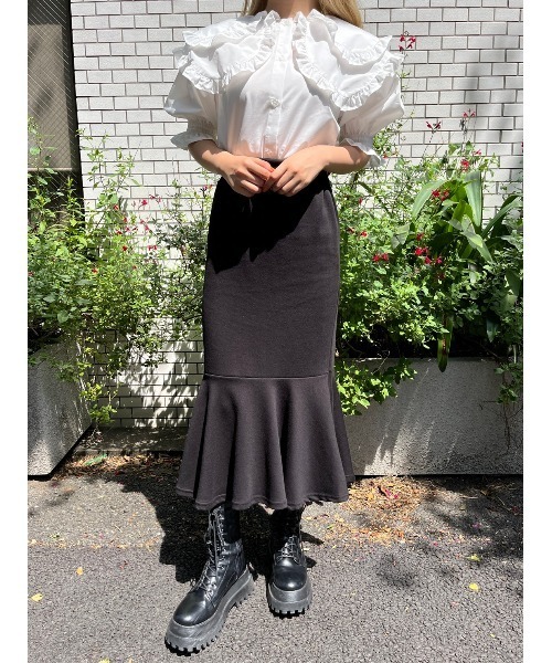 WC（ダブル シー）の「ダブルフリル半袖ブラウス（シャツ/ブラウス・レディース・ホワイト・FREE）」の2枚目の写真