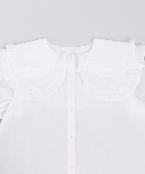 WC（ダブル シー）の「ダブルフリル半袖ブラウス（シャツ/ブラウス・レディース・ホワイト・FREE）」の5枚目の写真