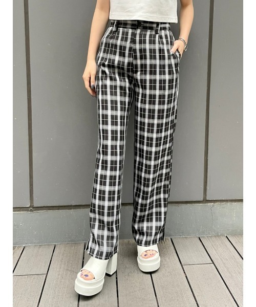 ENVYM（アンビー）の「２タックチェックＰＴ（その他パンツ・レディース・ホワイト/ブラック・FREE）」の17枚目の写真