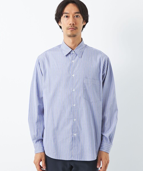 green label relaxing(グリーンレーベルリラクシング)の「<green label relaxing>トーマスメイソン ジャストルーズ レギュラーカラーシャツ(シャツ/ブラウス・メンズ・ライトブルー/ネイビー/ロイヤルブルー・S/M/L/XL/XXL)」の15枚目の写真