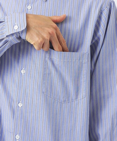 green label relaxing(グリーンレーベルリラクシング)の「<green label relaxing>トーマスメイソン ジャストルーズ レギュラーカラーシャツ(シャツ/ブラウス・メンズ・ライトブルー/ネイビー/ロイヤルブルー・S/M/L/XL/XXL)」の9枚目の写真