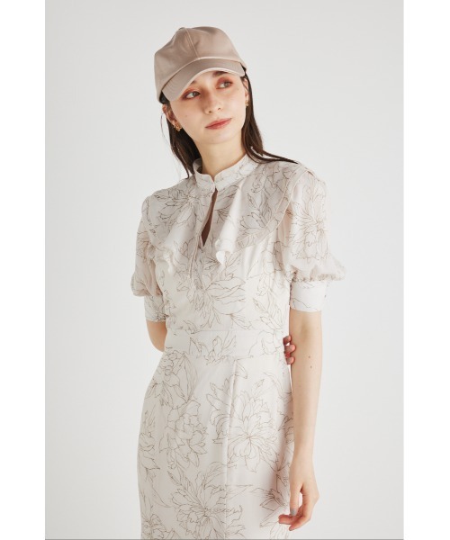 rienda（リエンダ）の「ビッグカラーマーメイドワンピース（ワンピース・レディース・ブラック/ピンク/ブルー/アイボリー・SMALL/MEDIUM）」の7枚目の写真