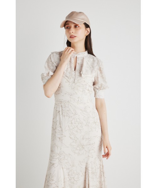 rienda（リエンダ）の「ビッグカラーマーメイドワンピース（ワンピース・レディース・ブラック/ピンク/ブルー/アイボリー・SMALL/MEDIUM）」の8枚目の写真