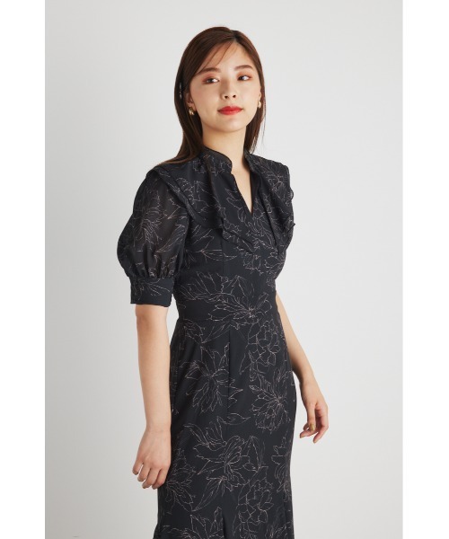 rienda（リエンダ）の「ビッグカラーマーメイドワンピース（ワンピース・レディース・ブラック/ピンク/ブルー/アイボリー・SMALL/MEDIUM）」の22枚目の写真