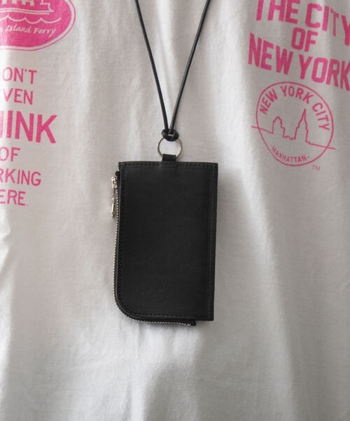 GLOSTER(グロスター)の「【GLOSTER/グロスター】プエブロレザー ウォレットネックレス 日本製 ネックウォレット(ネックレス・メンズ・キャメル/ブラック・FREE)」の3枚目の写真