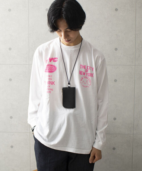 GLOSTER(グロスター)の「【GLOSTER/グロスター】プエブロレザー ウォレットネックレス 日本製 ネックウォレット(ネックレス・メンズ・キャメル/ブラック・FREE)」の4枚目の写真