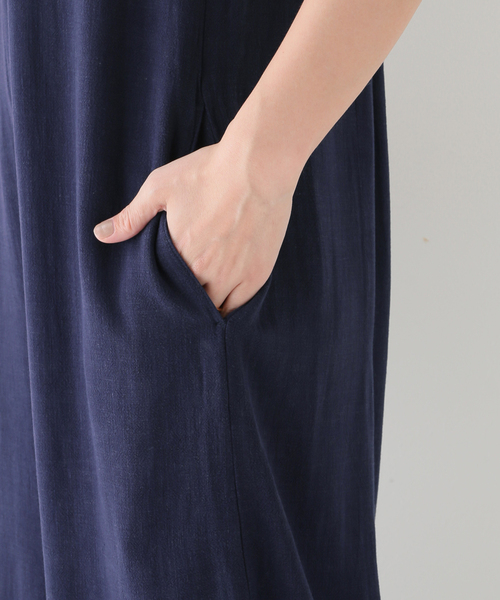 リネンフリルオールインワン（つなぎ/オールインワン）｜SLOBE