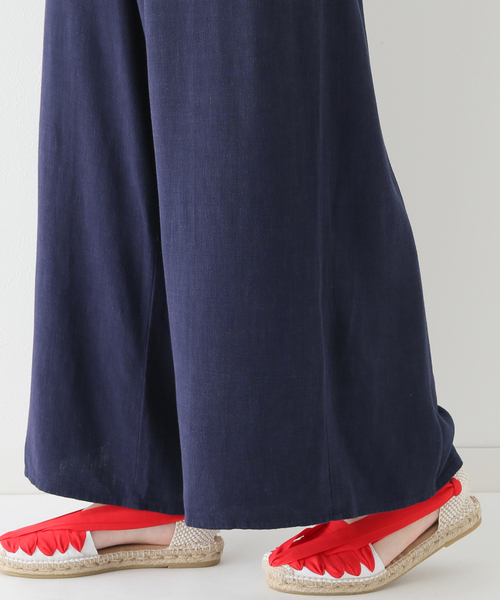 未使用級　イエナ ラブークル IENA 　リネンフリルサロペット　ベージュ 未使用級 イエナ ラブークル IENA リネンフリルサロペット