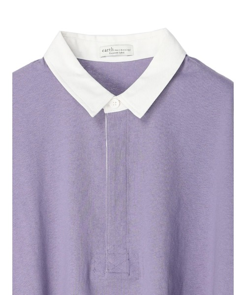 earth music&ecology（アースミュージックアンドエコロジー）の「BIGシルエットラガーポロシャツ（Tシャツ/カットソー・レディース・杢グレー/ネイビー/ラベンダー・FREE）」の22枚目の写真