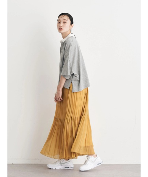 earth music&ecology（アースミュージックアンドエコロジー）の「BIGシルエットラガーポロシャツ（Tシャツ/カットソー・レディース・杢グレー/ネイビー/ラベンダー・FREE）」の11枚目の写真