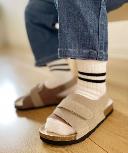 Bambin（ボンバン）の「【 Bambin / ボンバン 】 カラー ライン ソックス（ソックス/靴下・キッズ・ホワイト/ライトブルー/パープル/イエロー/オレンジ/ブルー/ライトグリーン/ブラック/ワイン/グレー・M/L）」の14枚目の写真