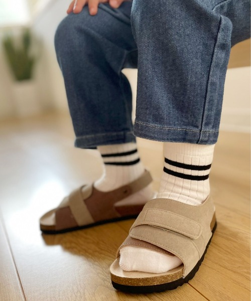 Bambin（ボンバン）の「【 Bambin / ボンバン 】 カラー ライン ソックス（ソックス/靴下・キッズ・ホワイト/ライトブルー/パープル/イエロー/オレンジ/ブルー/ライトグリーン/ブラック/ワイン/グレー・M/L）」の15枚目の写真