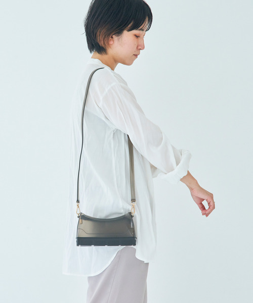 macaroni edge（マカロニエッジ）の「〈macaroni edge/マカロニエッジ〉クリア ショルダー バッグ（ショルダーバッグ・レディース・ブラック/ピンク/イエロー/オレンジ/クリア/パープル/グリーン・ONE SIZE）」の13枚目の写真