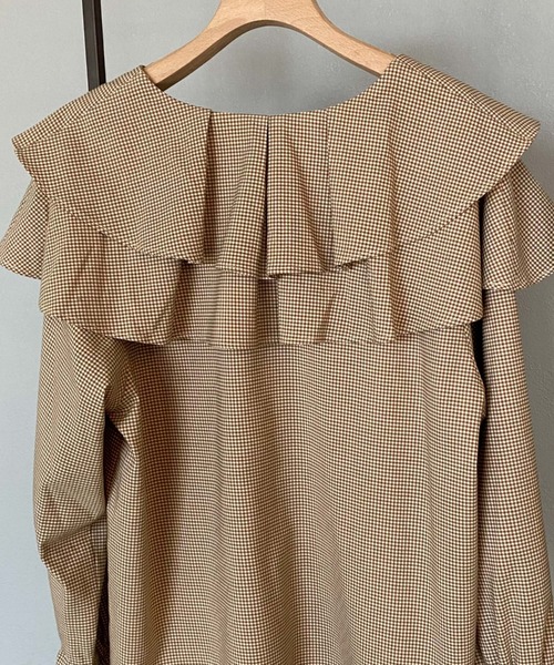 archives（アルシーヴ）の「ラッフルフリルチェックブラウス（シャツ/ブラウス・レディース・ブラック/ブラウン/グリーン・MEDIUM）」の19枚目の写真