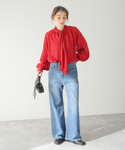 JOURNAL STANDARD(ジャーナルスタンダード)の「サテンヨウリュウボウタイブラウス(シャツ/ブラウス・レディース・ブラック/ブラウン/レッド・FREE)」の22枚目の写真