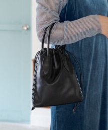 Kastane | 【2022AWアイテム】フェイクレザー巾着ショルダーバック(ショルダーバッグ)