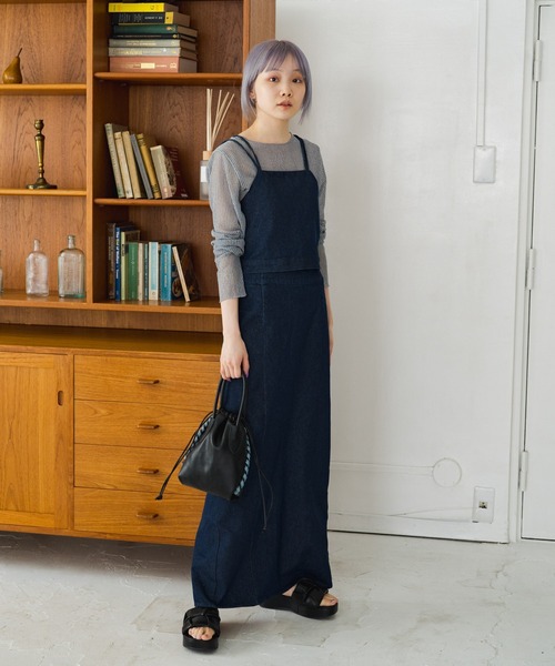 Kastane(カスタネ)の「【2022AWアイテム】フェイクレザー巾着ショルダーバック(ショルダーバッグ・レディース・ブラウン/ブラック/ブルー・FREE)」の8枚目の写真