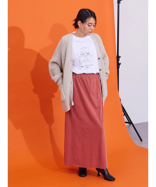 AMERICAN HOLIC（アメリカンホリック）の「ざっくりニットカーディガン（カーディガン/ボレロ・レディース・ライトグレー/ブラック/イエロー/グリーン・L/M）」の10枚目の写真