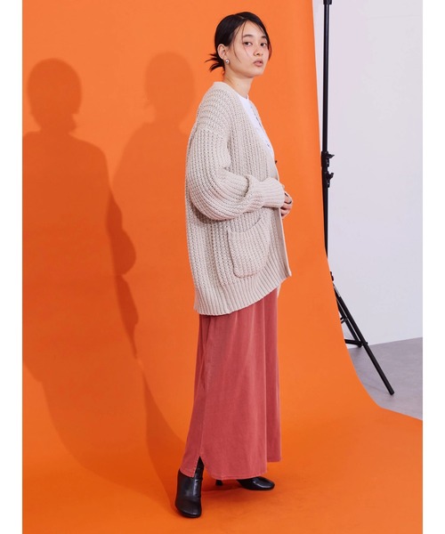 AMERICAN HOLIC（アメリカンホリック）の「ざっくりニットカーディガン（カーディガン/ボレロ・レディース・ライトグレー/ブラック/イエロー/グリーン・L/M）」の11枚目の写真