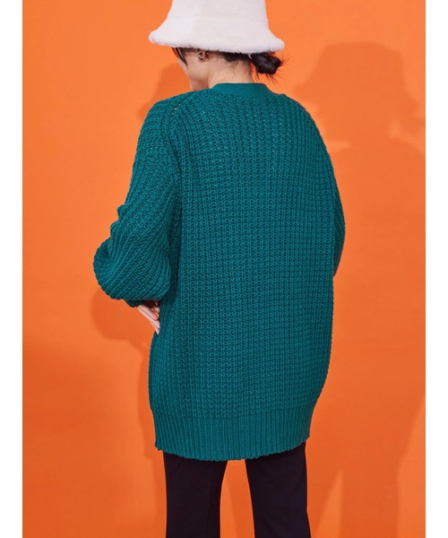 AMERICAN HOLIC（アメリカンホリック）の「ざっくりニットカーディガン（カーディガン/ボレロ・レディース・ライトグレー/ブラック/イエロー/グリーン・L/M）」の22枚目の写真