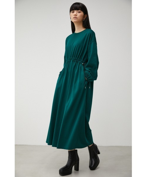 AZUL by moussy（アズールバイマウジー）の「DRAWSTRING CUT ONEPIECE/ドローストリングカットワンピース（ワンピース・レディース・ブラック/ダークグリーン/ベージュ・SMALL/MEDIUM）」の12枚目の写真