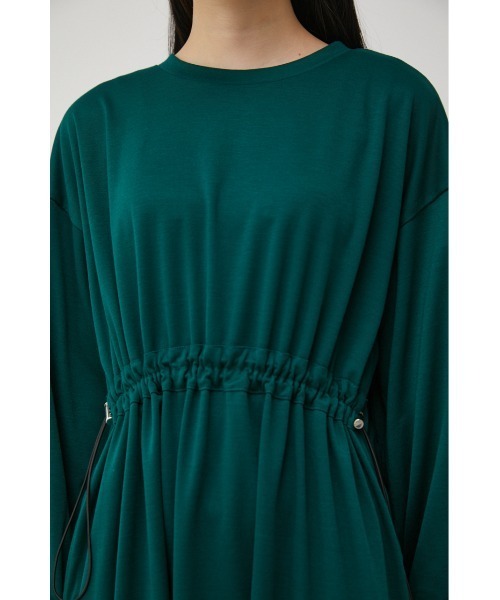 AZUL by moussy（アズールバイマウジー）の「DRAWSTRING CUT ONEPIECE/ドローストリングカットワンピース（ワンピース・レディース・ブラック/ダークグリーン/ベージュ・SMALL/MEDIUM）」の16枚目の写真