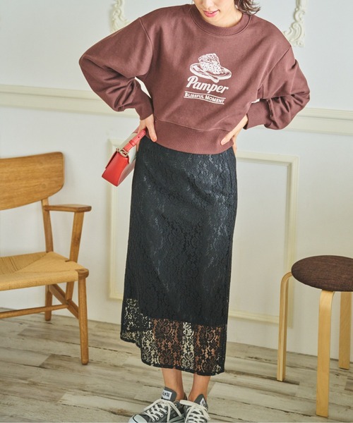 FREE'S MART（フリーズマート）の「◇[低身長サイズ/Sシリーズ]レースナロースカート（スカート・レディース・ホワイト/ブラック/ライトグリーン・SMALL/MEDIUM/X-SMALL）」の4枚目の写真