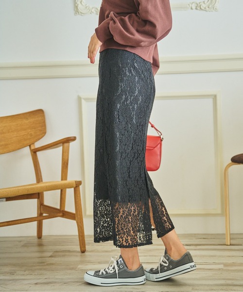 FREE'S MART（フリーズマート）の「◇[低身長サイズ/Sシリーズ]レースナロースカート（スカート・レディース・ホワイト/ブラック/ライトグリーン・SMALL/MEDIUM/X-SMALL）」の10枚目の写真